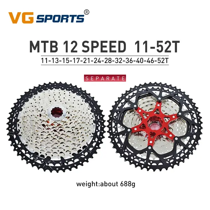 VG Sports-Cassette ultralégère à roue libre séparée pour VTT