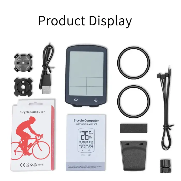 Ordinateur de vélo sans fil rechargeable USB-C BIKEVEE avec grand écran de 3 pouces, compteur de vit