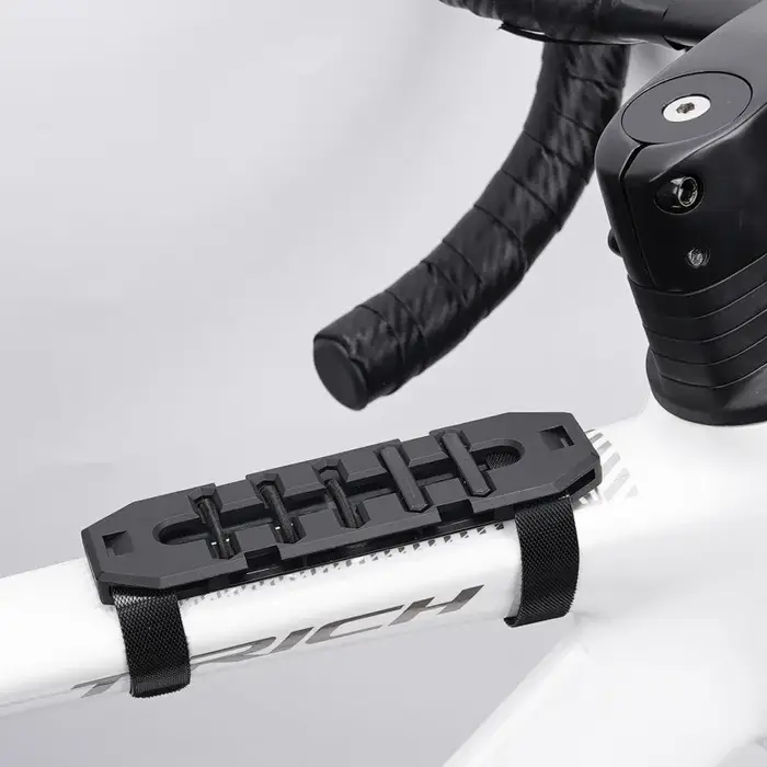 Support de gel énergétique pour vélo de route et gravel en PP blanc avec anneau dentelé pour barres énergétiques et accessoires de cyclisme