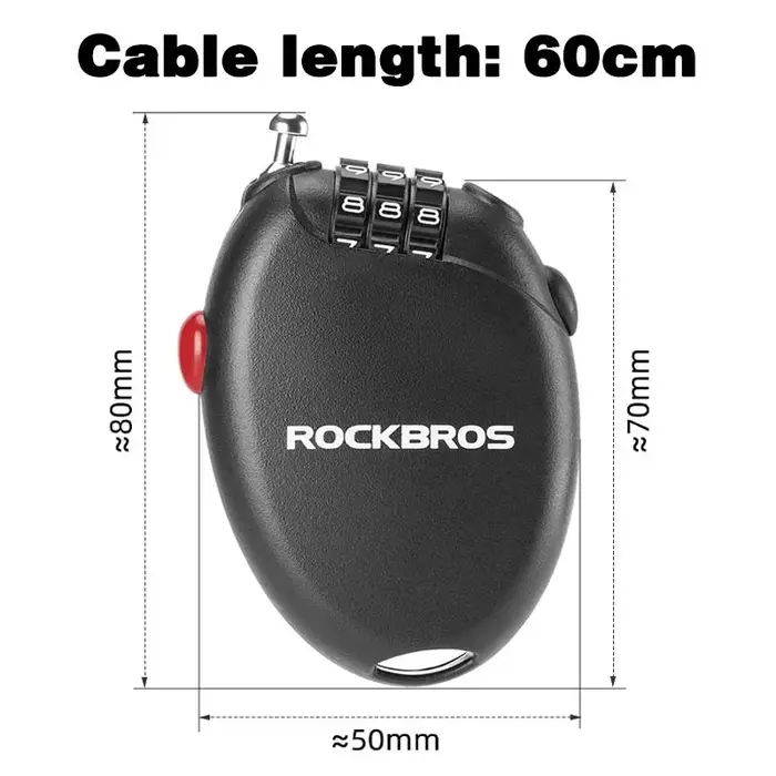 ROCKBROS Portable mot de passe vélo serrure moto casque fil serrure vélo antivol câble BMX Scooter s