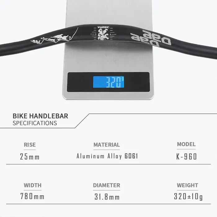 Guidon de vélo de montagne KRSEC31.8MM en alliage d'aluminium