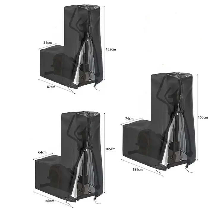 Housse de protection anti-poussière imperméable en tissu Oxford noir