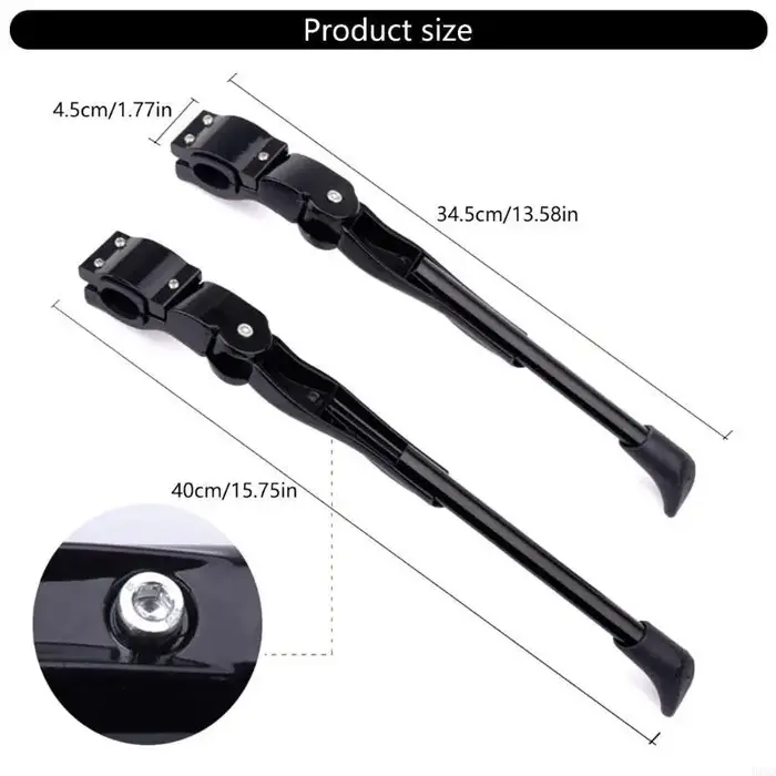Béquille vélo béquille latérale arrière vélo béquille latérale avec pieds antidérapants pour vélos route montagne