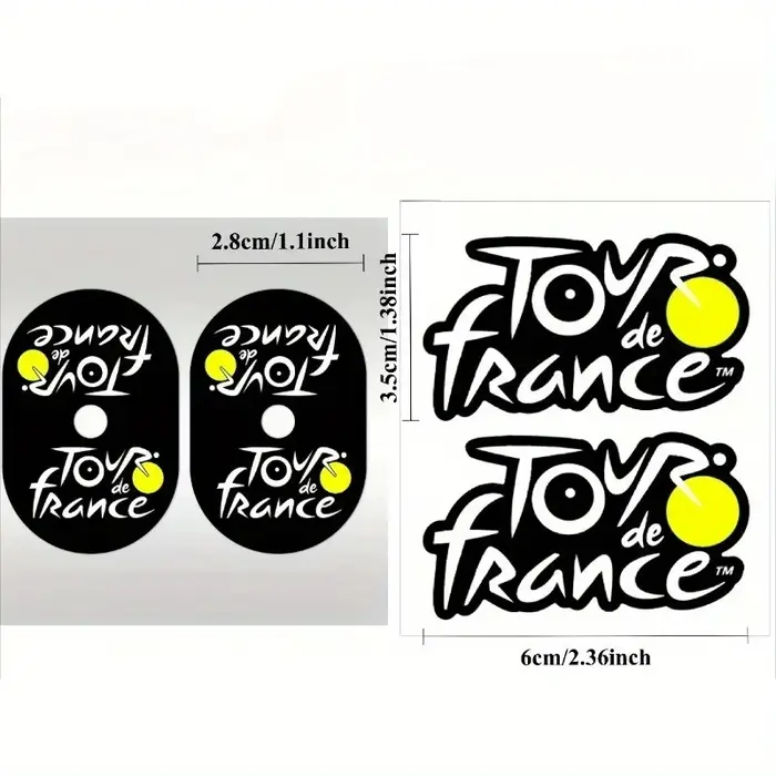 Ensemble d'autocollants Tour de France en papier vert armée pour personnaliser cadre de vélo et visière de casque style course cyclisme professionnel