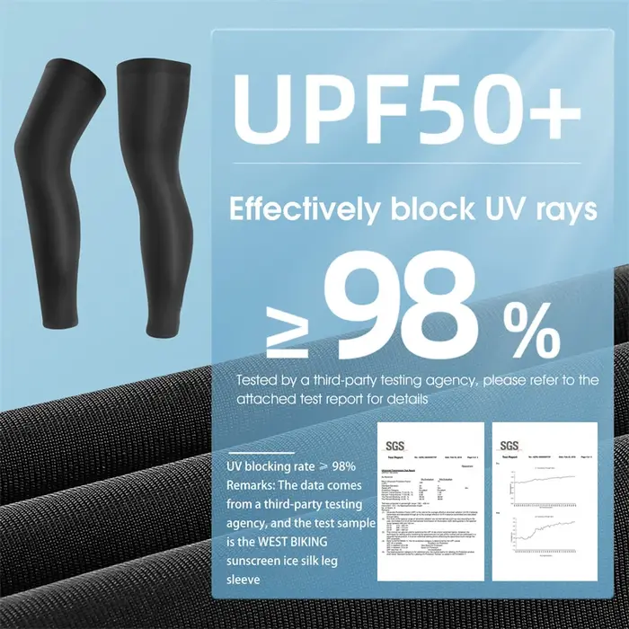 Jambières de sport en soie glacée antidérapantes avec compression et protection UV pour cyclisme et course à pied été noir