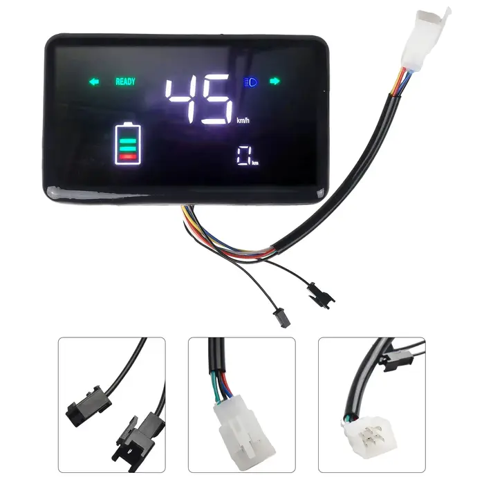 Véhicule électrique affichage LED moto compteur de vitesse 48-72V Tricycle