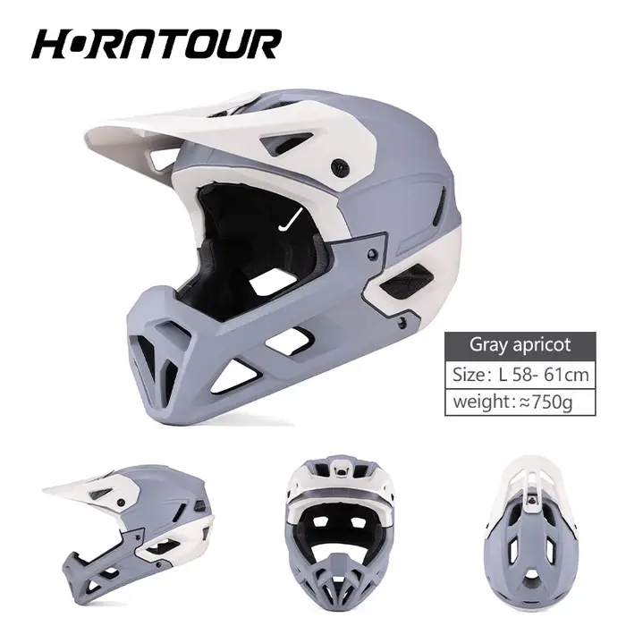 Horntour 2025 adulte VTT casque intégral moulé moto équitation sécurité vélo