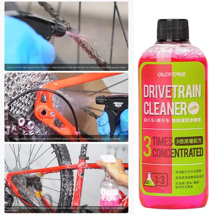 Nettoyeur de transmission de vélo 100ml, nettoyage de chaîne de vélo, liquide d'entretien, dégraissa