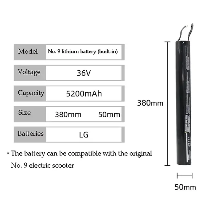 Batterie d'origine 36V 5200mAh 100% neuve