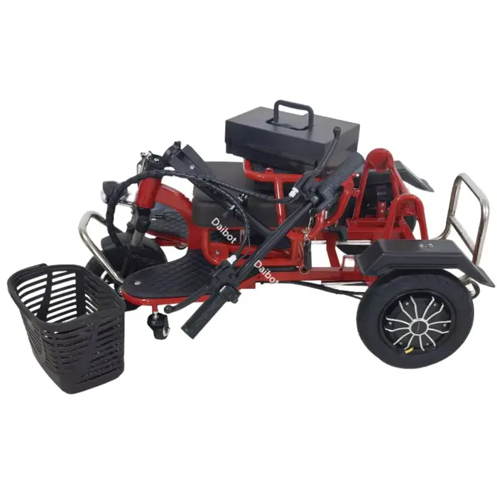 Tricycle électrique pliant pour Scooter de mobilité de voyage adulte avec batterie amovible serrure antivol 700W