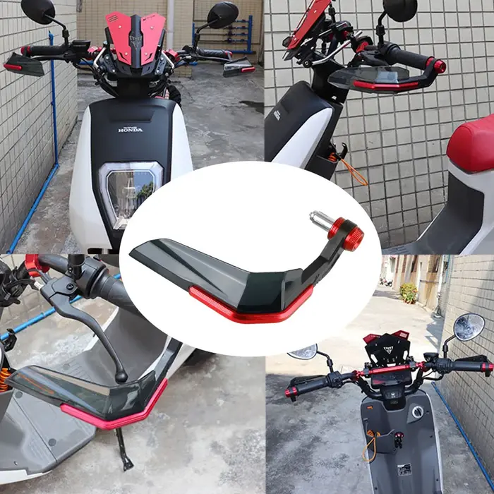 Protecteur de chute 2 pièces pour moto Scooter montagne e-bike en alliage d'aluminium ABS coupe-vent