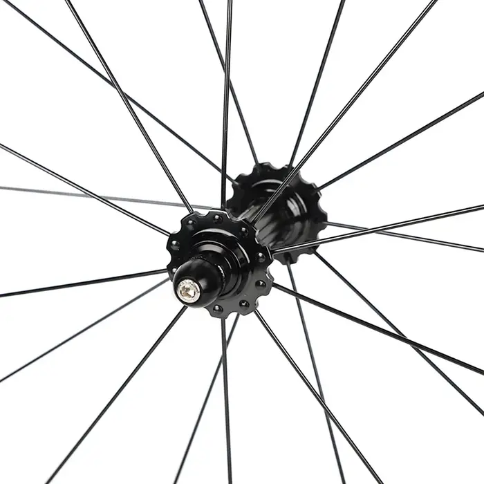POLSO 700C - Jeu de roues de vélo à pignon fixe 20/24H en alliage d'aluminium avec frein à étrier