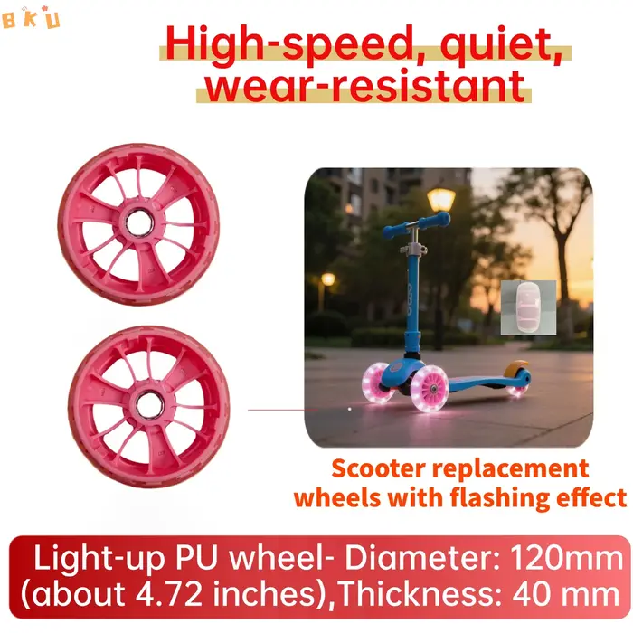 2 roues LED lumineuses en PU