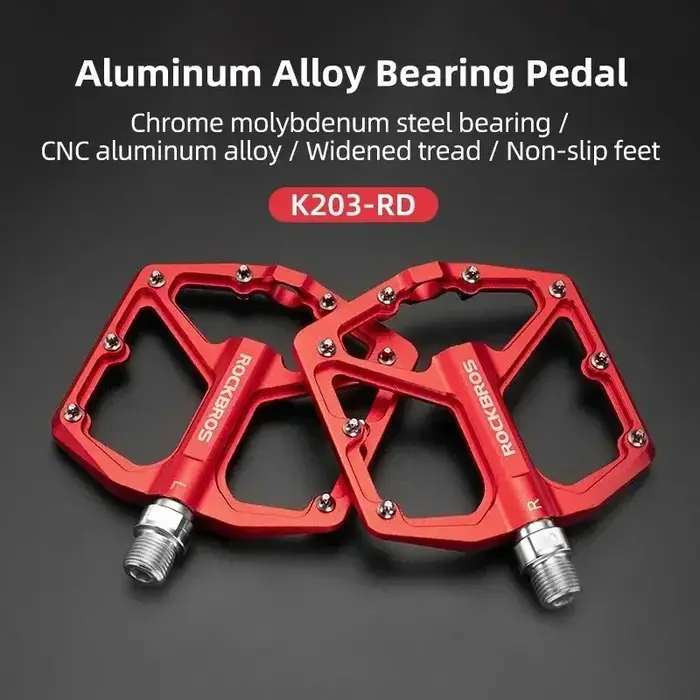 ROCKBROS pédales de vélo en alliage d'aluminium anti-dérapant ultraléger roulement scellé vtt
