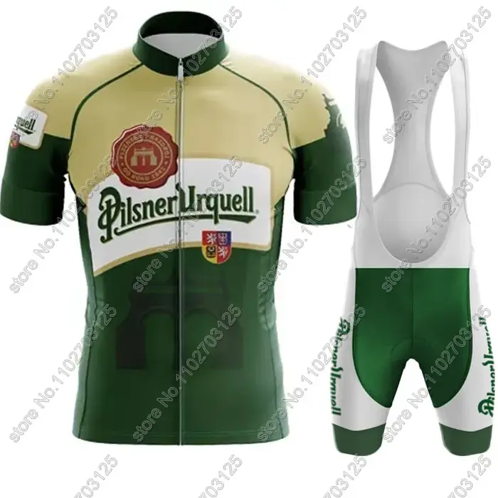 Drink Beer 2025 Maillot de cyclisme ensemble vert vêtements vélo de route chemises tchèques costume