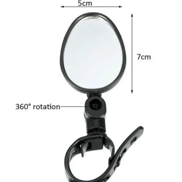 Rétroviseur de vélo, miroir convexe rotatif à 360 degrés réglable pour guidons de VTT