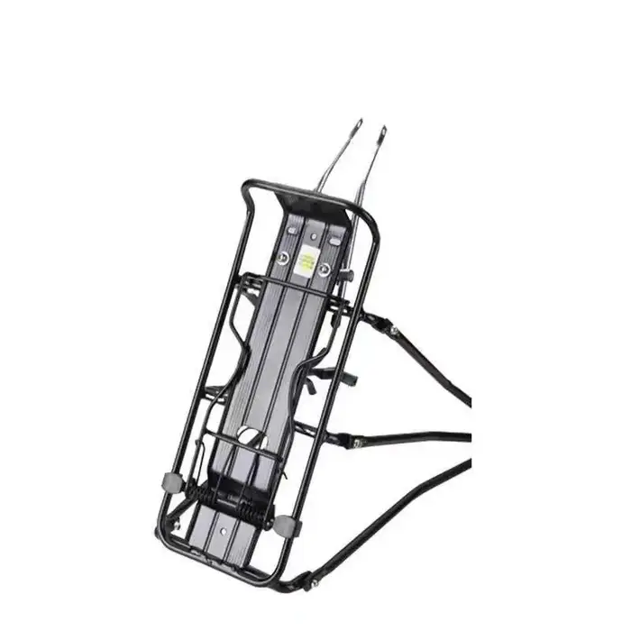 Porte-bagages arrière de vélo en aluminium noir