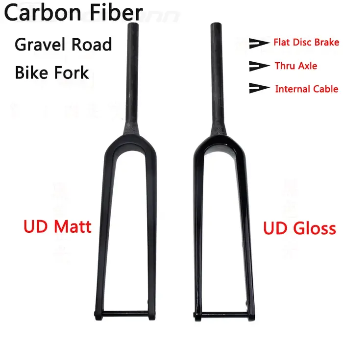 Nouvelle fourche de vélo de route/gravel/cyclocross 700C en fibre de carbone intégrale