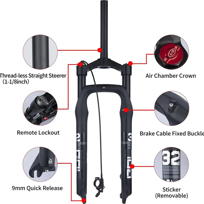 BOLANY fourche de vélo de neige 20/26