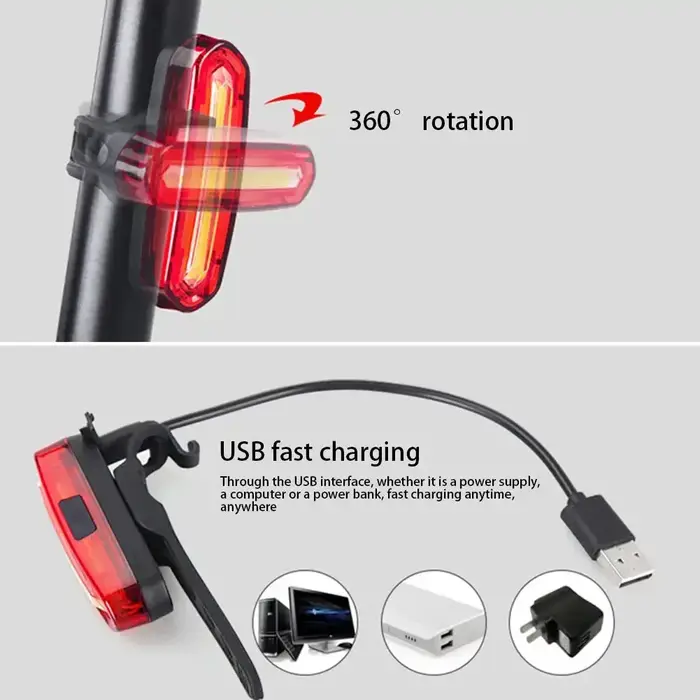 Enquêter arrière de vélo rouge aste USB