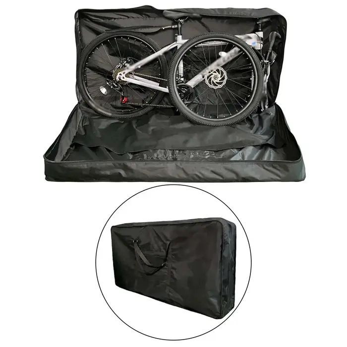 Sac de transport pliable pour vélos pliants de 26-27 pouces, sac de voyage pratique pour vélos, pour transport en voiture, en avion