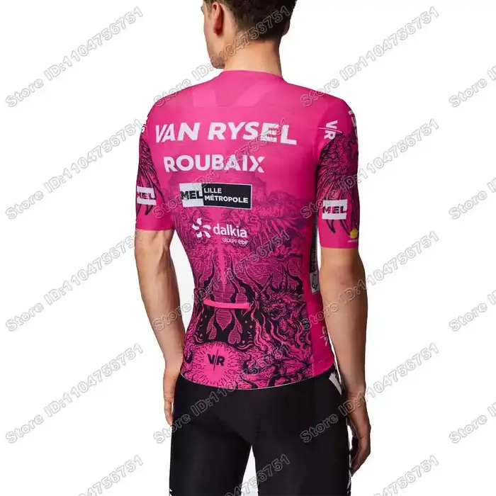 Maillot de Cyclisme Équipe Roubaix 2026 Rose