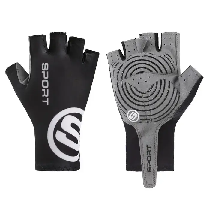 Briser le vent cyclisme demi doigt gants anti-dérapant vélo mitaines course vélo de route gant vtt B