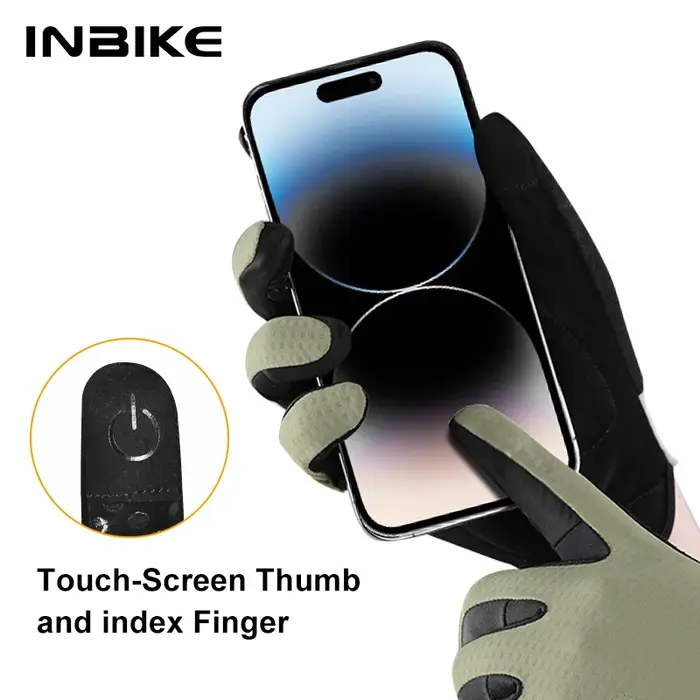 INBIKE vtt gants de cyclisme hommes doigt complet Gel rembourré écran tactile respirant antichoc