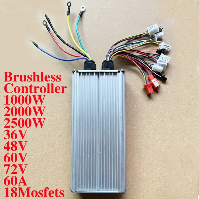 Contrôleur de vélo électrique 48V 60V 72V 2000W/2500W 45A /60A 18