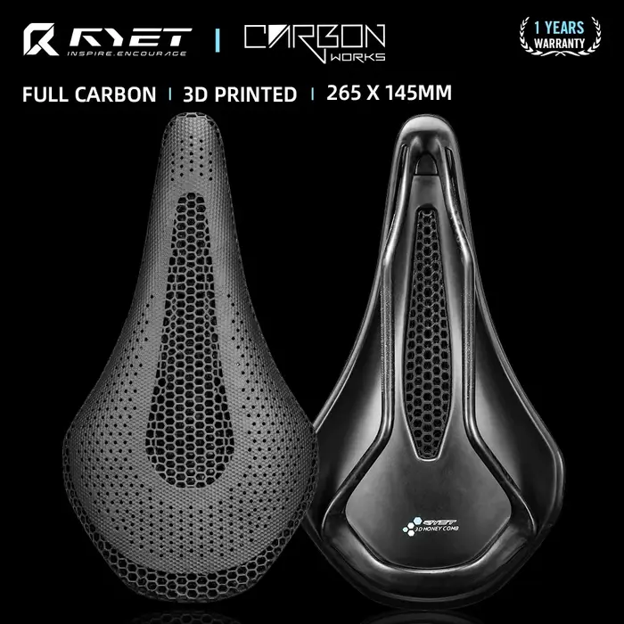 Selle de vélo entièrement en carbone imprimée en 3D