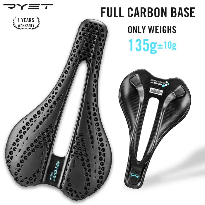 RYET carbone 3D-imprimé vélo selle 7x7 Rail