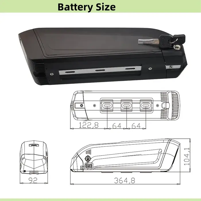 Hailong Tube vers le bas batterie de vélo électrique 36V 48V 10.4Ah 12Ah 13Ah 14Ah