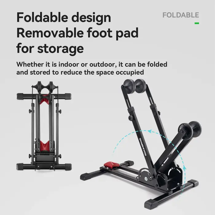 ROCKBROS supports de stationnement de vélo Double pôles en acier au carbone vtt