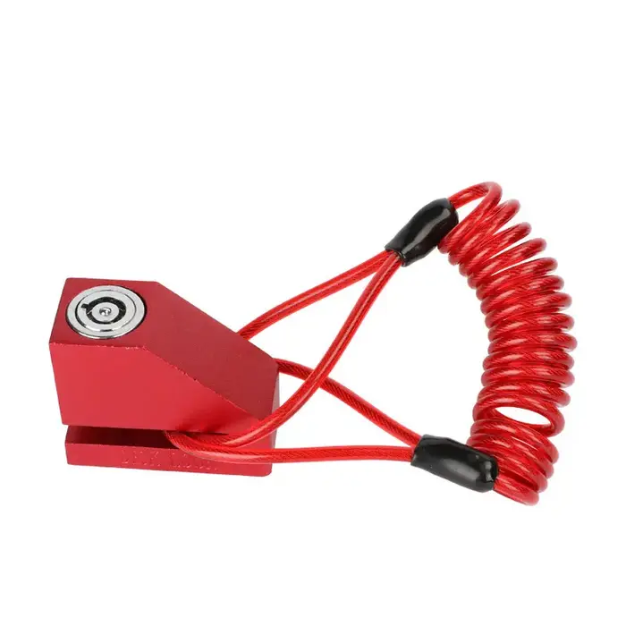Verrou de disque de frein pour moto, 120CM, câble de rappel pour Scooter, sac de corde à ressort de vélo, câble antivol, Protection, serrures d'alarme