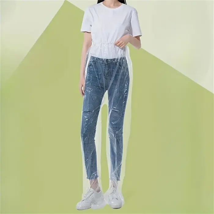Lot de 5/10 pantalons de pluie jetables portables anti-éclaboussures