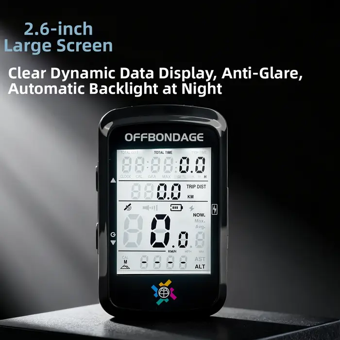 OFFBONDAGE GPS ordinateur de vélo 2.6 pouces compteur kilométrique de cyclisme
