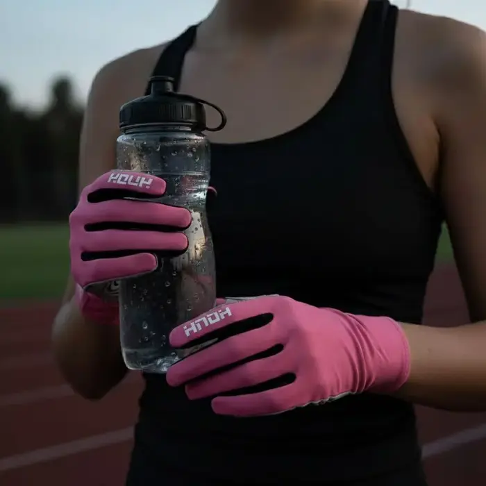Gants de cyclisme à doigts complets en tissu Lycra