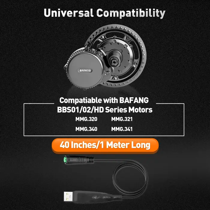 BAFANG Câble de programmation pour moteur BBSHD BBS01 BBS02