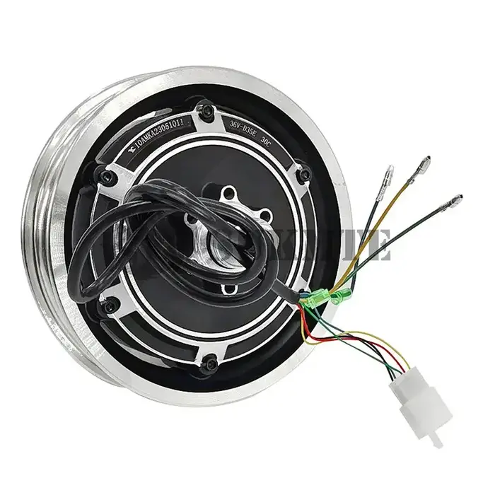Moteur de moyeu de trottinette électrique 10'' 48V 500W sans balais avec frein à disque