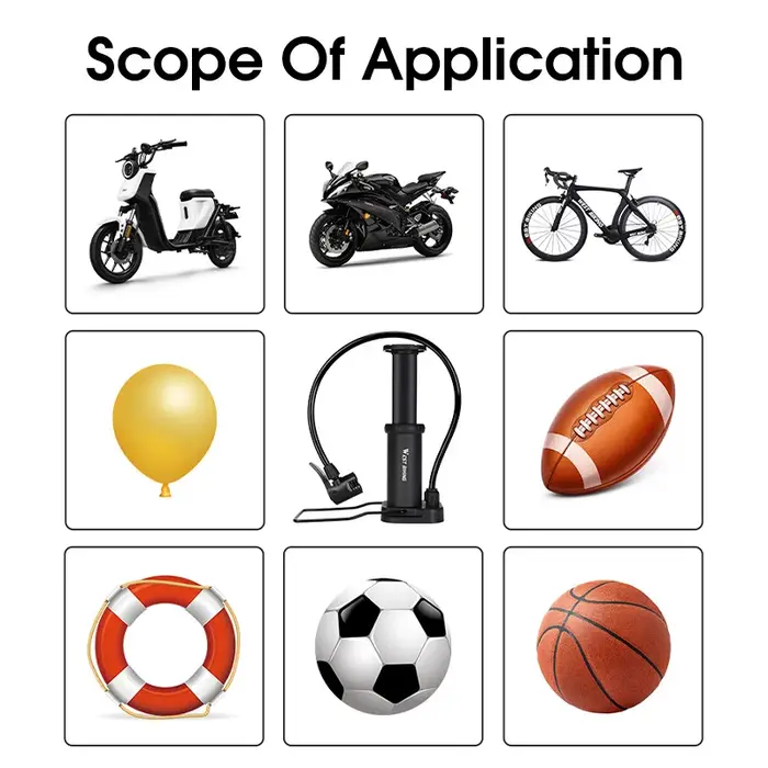 Pompe à pied West Biking haute pression 140 PSI avec manomètre numérique noir pour vélo moto scooter électrique et ballons de sport