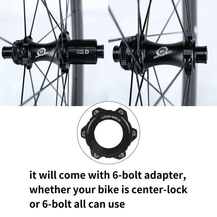 Jeu de roues de vélo de route SUPERTEAM en fibre de carbone 700C
