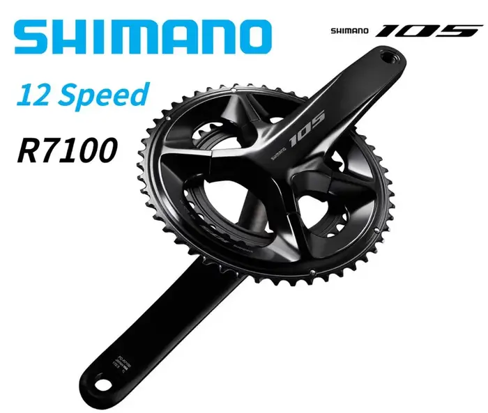 SHIMANO 105 R7100 2X12S HOLLOWTECH II pédalier 2x12 vitesses 165MM 170MM 172.5MM 50-34T 52-36T pour pièces d'origine de vélo de route