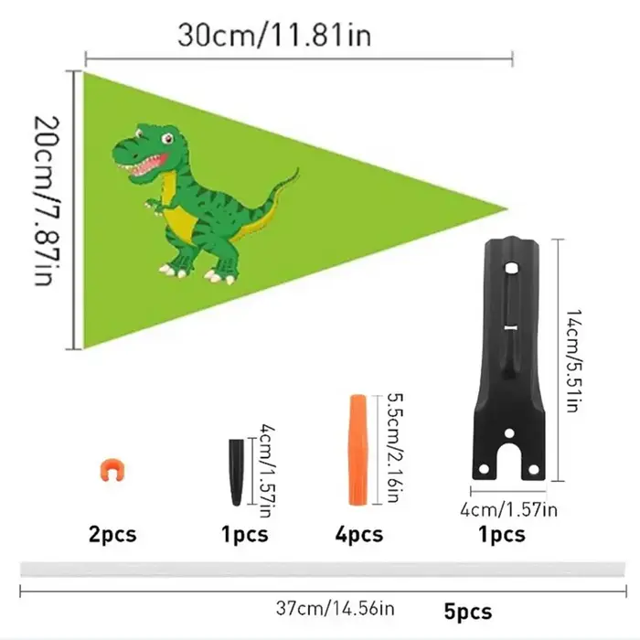 Drapeau avec poteau, drapeaux de sécurité imperméables pour vélo