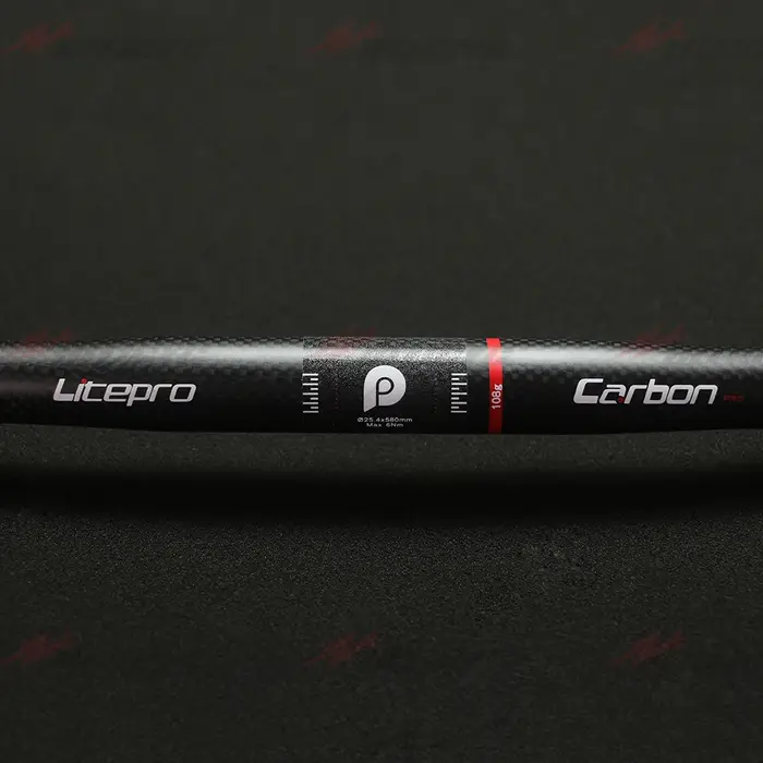 Litepro pliant/BMX 25.4mm 580mm guidon en carbone vtt guidon plat ou montée en Fiber de carbone ultr