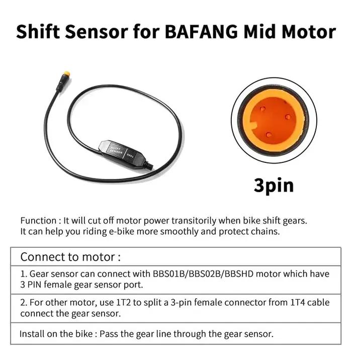Bafang-Capteur de changement de vitesse pour vélo électrique