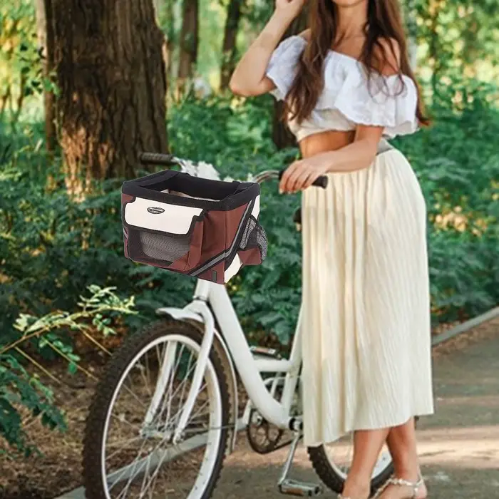 Sac de vélo paniers pour chiens guidon de vélo panier avant petit nid de chien pour chat chiot chats porte-lit pour voyage Shopping