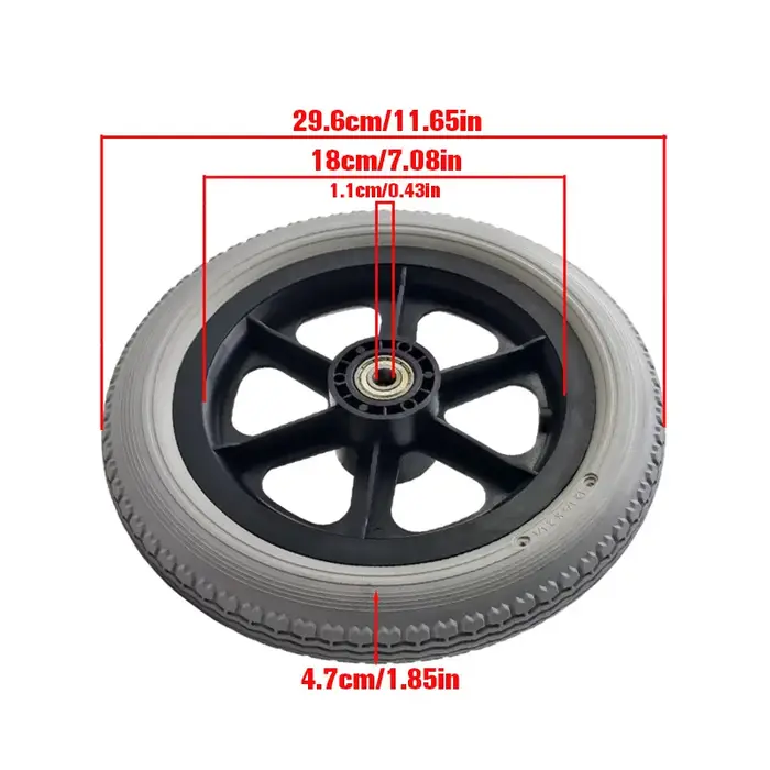 12 pneus solides gris non gonflables de 1/2 x 2 1/4, adaptés au remplacement des pneus de trottinettes électriques, résistants à l'usure et antidérapants