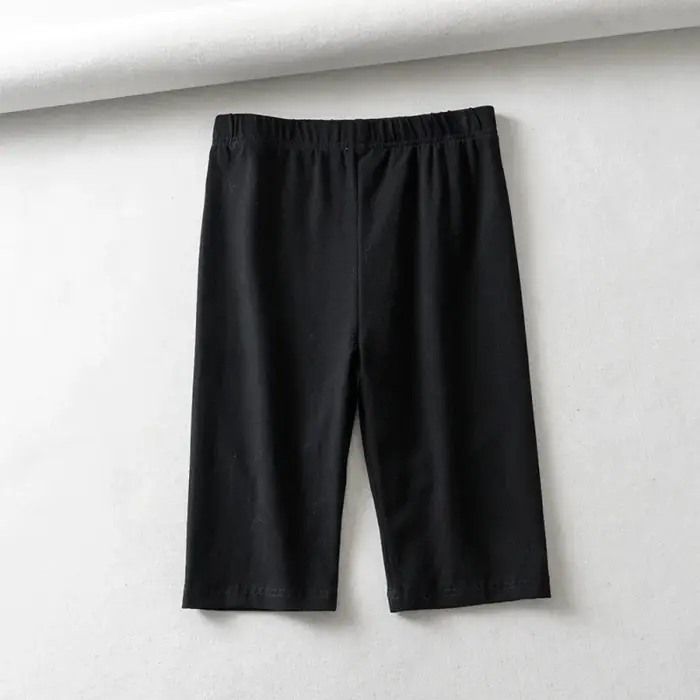 Shorts de vélo pour femmes sexy, taille haute, élastiques, couleur unie, slim, longueur genou