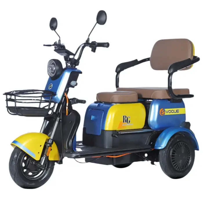 Scooter électrique tout terrain avec 3 sièges pour adultes et enfants, véhicule tricycle à 3 roues, 