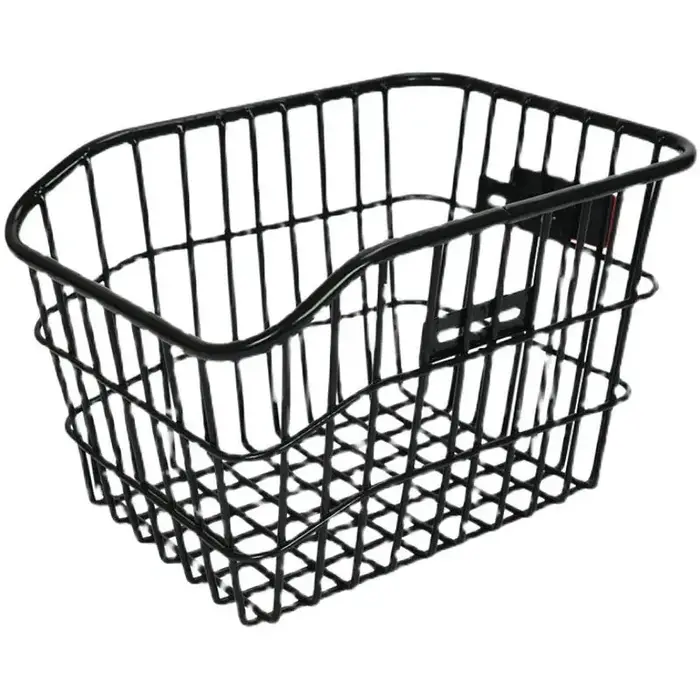 Panier arrière de vélo avec feu arrière, panier de rangement arrière pour vélo, panier arrière en mé